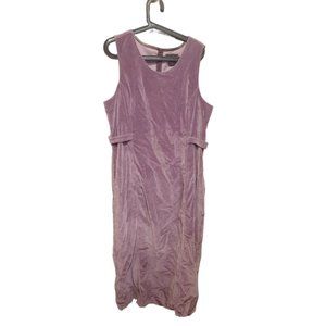 Eddie Bauer Size 14 Purple Maxi Dress Modest Sleeveless Rory Gilmore Cottagecore